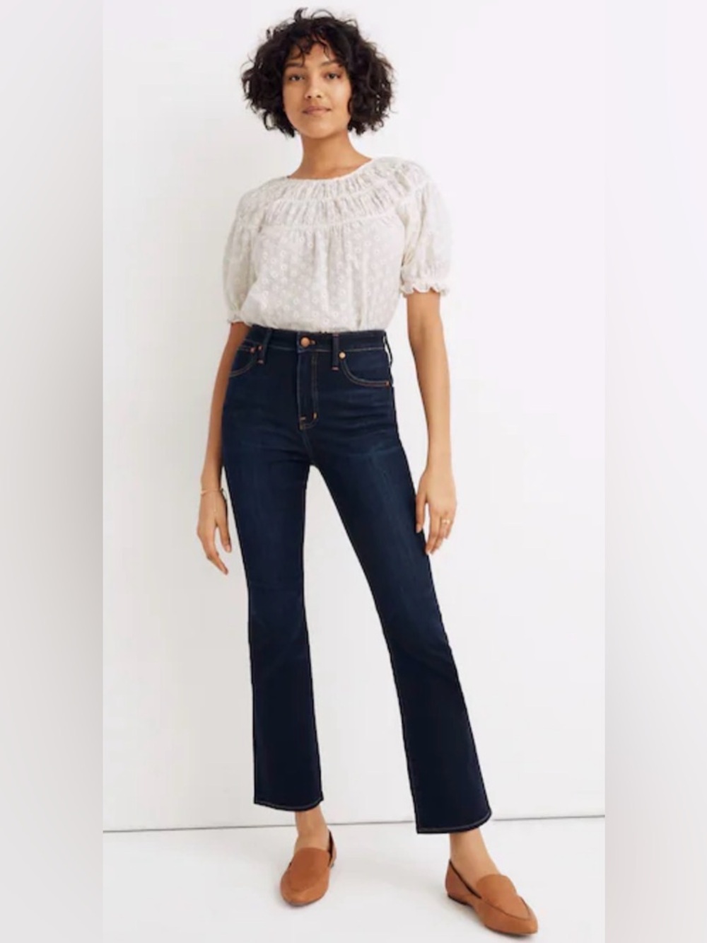 Madewell Curvy Cali Demi Boot Dark Wash Jeans